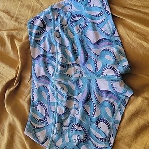 Feed Me Fight Me (M) blue octopus print